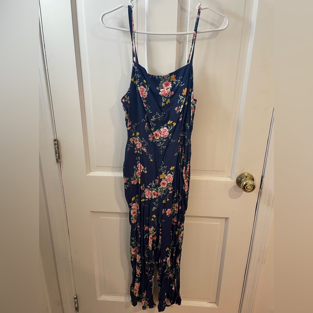 Floral Navy Jumpsuit